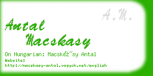 antal macskasy business card